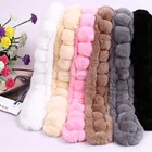 india pashmina scarves/fur wool shawl/rabbit knitted fur scarf