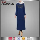Bule Muslim Women Dress Rubber Flower Islamic Clothing Dubai Abaya Wholesale Online