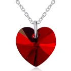 Crystal Heart Necklace Wholesale 925 Sterling Silver Jewelry Cheap Three Colors Heart Pendant Necklace