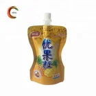 cheap custom design aluminum stand up juice pouch with spout
