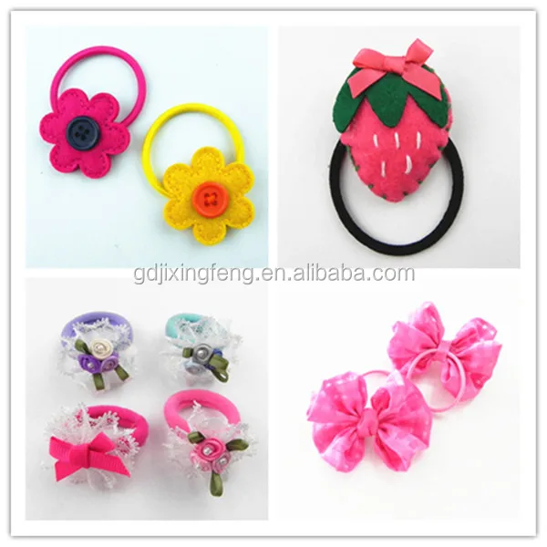 free sample hot sale cotton lovely hair ties