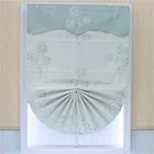 Pastoral cloth fan-shaped Roman blinds for the living room