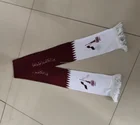 Cheap Qatar National day 100%acrylic knitted scarf