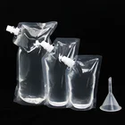 Wine Milk Coffee Liquid Beverage Ketchup Food Materials Storage Clear Plastics Juice Spout Pouch