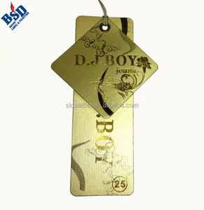 hot sale custom merchandise printable and silver hang tags with