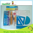 2018 Quality Geometry Box Instruments 13 pcs Metal Compass Divider Math Set in Tins.