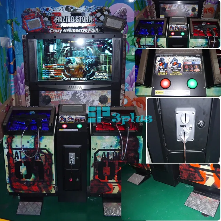 Threeplus Coin Operated 4d Razing Storm Shooting Arcade Game Machine