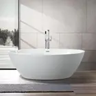 5 yrs after sales service Oval shaped modern design bathtub acrylic resin stone freestanding bath tub