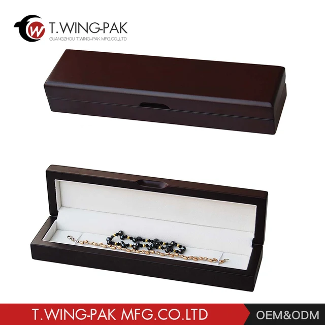 luxury square shape wood jewelry gift box wooden necklace box