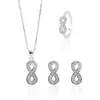 zirconia sterling silver 925 silver jewelry sets / zircon jewelry set