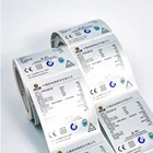 matte silver PET sticker roll printing labels for Canada market