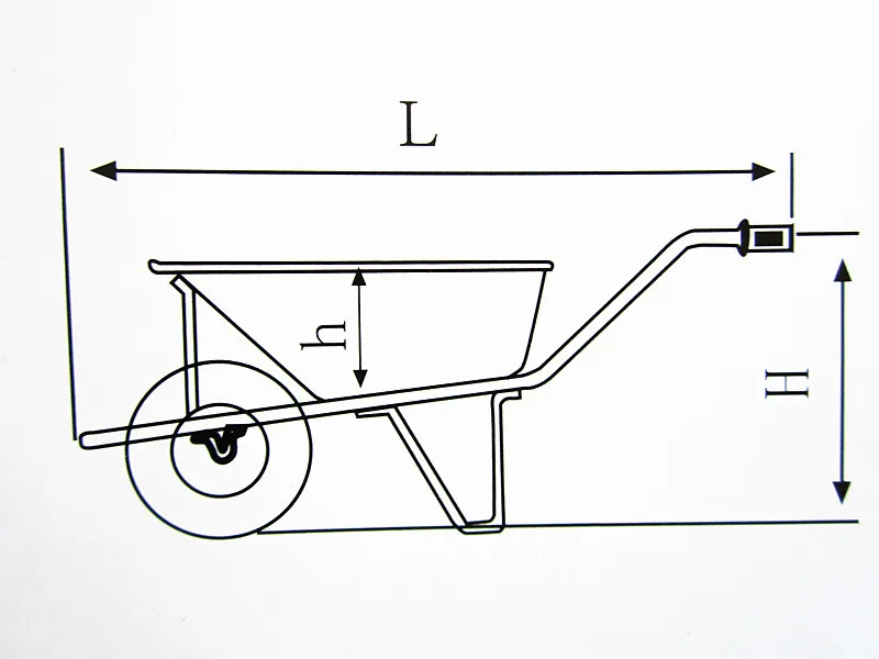 China Manufacture Metal Wheelbarrow Specifications Standard Wb6400