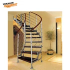 Latest modern economical curved aluminium staircase