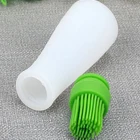 100% Food Grade Kitchen Durable Convenient BBQ Silicone Oil Bottle Brush