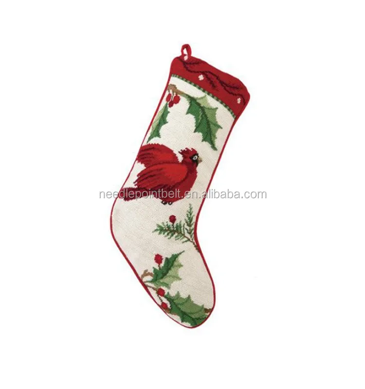 Needlepoint Stocking - Red Cardinal