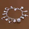 Free shipping 925 Silver Bracelet CZ Women's Love Bracelets 925 Silver Bracelets & Bangles