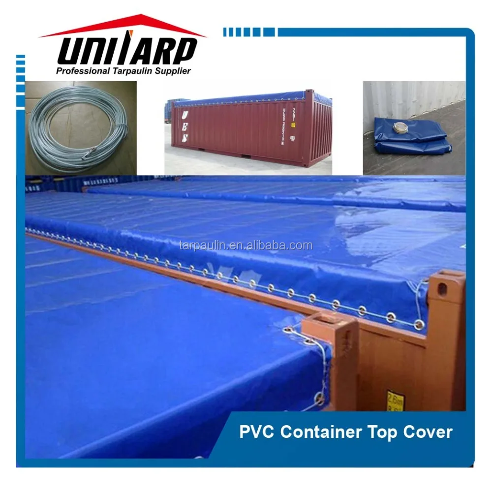 Pvc Coated Canvas Tarpaulin Pvc Open Top Cargo Container Cover Pvc