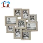 Home Room Decoration Old Antique 9PCS Combination Wall Hanging Wooden Photo Frame Set