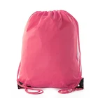 Dustproof Waterproof Durable Drawstring Pink Cinch Sack Promotional Shoe Nylon Promotional Sport Backpack Bag