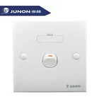 JUNON China Gold Supplier 13A 250V Double Pole Electric Wall switch with Fuse Side Outlet