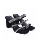 Women fashion heels Slipper Sandals Strappy Open Toe Mules Shoes Women 2019