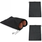 Environmental travel non-woven portable drawstring custom dust bag for shoes