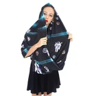 Comfortable Amazon Express spaceman EVA stretchable milk fiber printed neck scarf alien infinity neck warmer