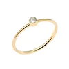14k vermeil gold plated bezel set 1 carat solitaire diamond fashion ring
