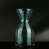 Wholesale Customized Handmade Green Colored Soda-lime Transparent Glass Vase for Home Decor