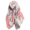 Hot style fashion beautiful british floral printed pure silk scarf