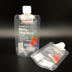 Pouch Water Pouches Plastic Custom Printed Clear Drink Reusable Food Spout Pouch Plastic Liquid Pouch Bag For Water