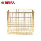 Stocked Basket Wire Storage Baskets Beifa 2 Colors Durable High Volume Metal Iron Wire Storage Basket