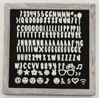 Amazon Hot Sale Felt Slotted Wooden Letter Board, Shabby White Frame Vintage Letter Board