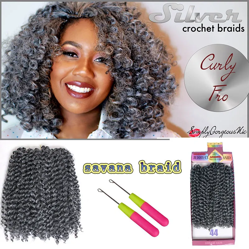 3x Savana Freetress Synthetic Crochet Hair Extensions 10inch Jerry