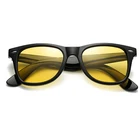 Classic Vintage Unisex Driving Black HD Night Vision Sun Glasses Sunglasses suit for Night Driving and outdoor