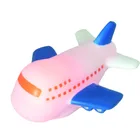LED pvc light up flashing plane design bath toy