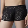 Black lace transparent sexy gay men underwear comfortable and high quality