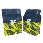 wholesale square bottom aluminum zipper coffee bean package laminated foil compostable coffee bean packaging bags