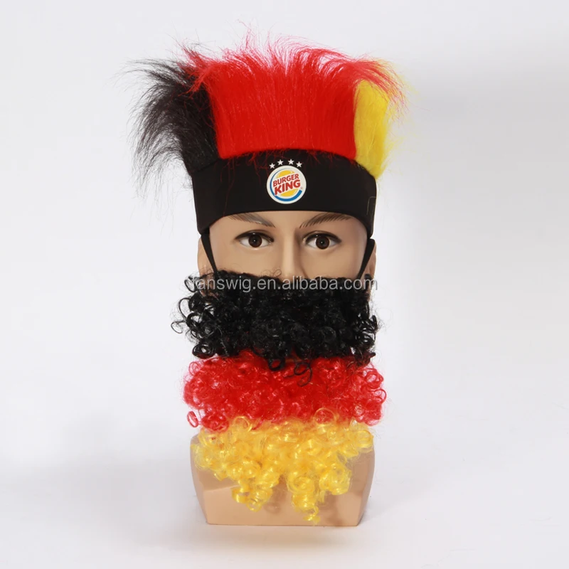Os fãs de futebol alemanha bandeira Cor bigode falso, barba falsa, listra bigodes