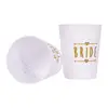 (16 Pack ) Bride and Bride Tribe Cups White - for Bachelorette, Bridal Hen Parties