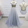 ASA-11 2019 new haevy crystal decoration spaghetti strap A line open back sexy formal dress evening gown