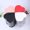 Custom Black Decorative Wedding Heart Shape Clear Plastic PET Flower Box With Hat