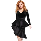Fall Clothing for Women Women fashion long sleeve black sexy special design expansion women dress