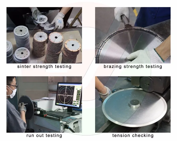 diamond saw blade testing process