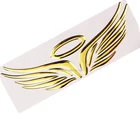 Custom Printed 3D Soft Car Decal Silver Angel Wing Car Sticker Factory Price