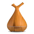 400ml Essential Oil Ultrasonic Aromatherapy Air Humidifier Wood Grain Cool Mist Electric Home Mini Aroma Diffuser
