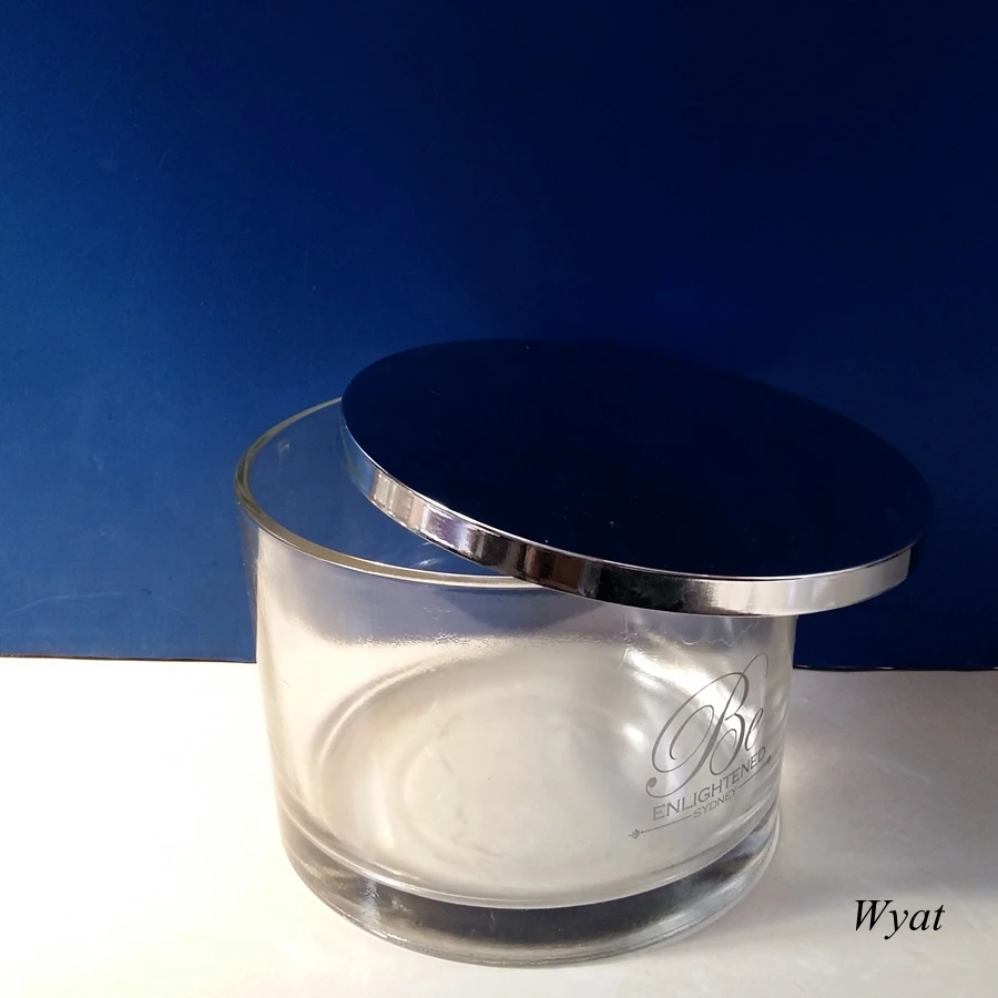 Round Candle Large Jars Glass Candle Jars With Steel Lids Buy Glass