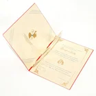 Wholesale Custom Unique Foldable 3D Greeting Card Stamping Fancy Paper Wedding Card