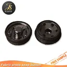 Brass hidden snap button,press metal snap button, black fabric covered button