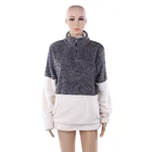 Wholesale Personality 1/4 Zipper Hit Color Women's Jacket